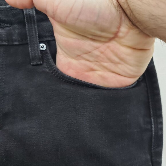 Denizen by Levi's High-Rise Jegging Crop Women's Black Cuffed Hem Jeans 28 - Picture 3 of 12